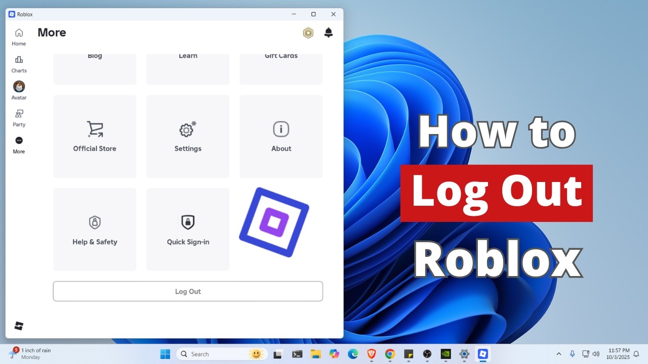 How to Log Out of Roblox - YouTube