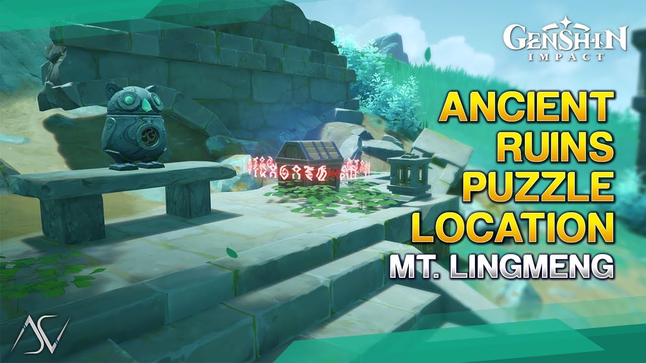 Ancient Ruins Puzzle Location (Unlock Chest) Mt. Lingmeng Genshin