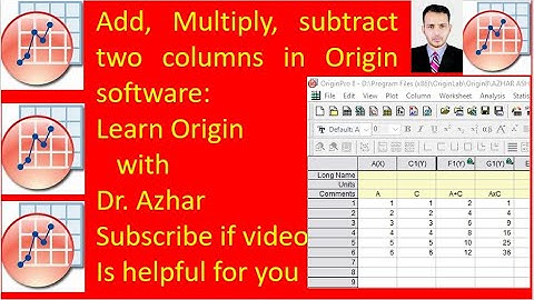 Add, multiply and subtract two columns in origin software