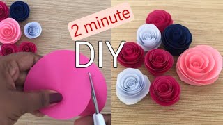 Easy paper rose|DIY FLOWER|how to make rose|easy paper idea