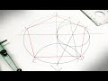 Draw pentagon with compass inscribe a given circleanother method