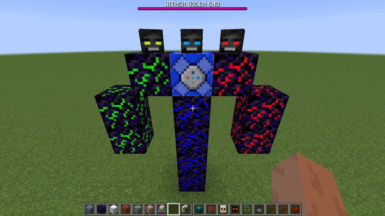 what if you create a WITHER GOLEM END in MINECRAFT - YouTube