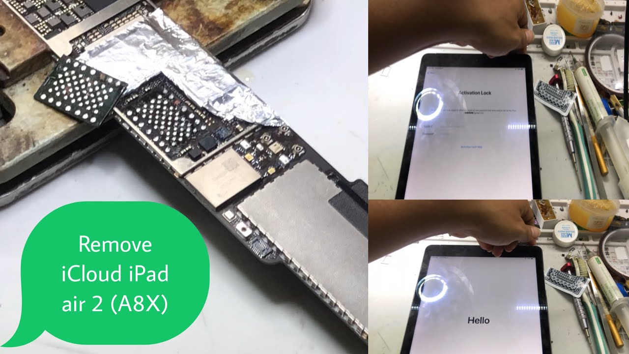 Update Ipad Air 2 cellular and wifi remove Icloud hardware restoration done