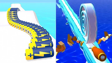 Battery Run VS Spiral Roll Android iOS Gameplay (Level 21-30)