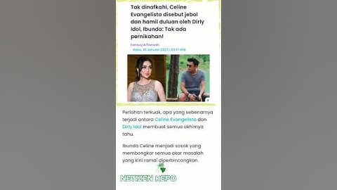 Tak dinafkahi, Celine Evangelista disebut jebol dan hamil duluan oleh Dirly Idol