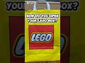 How do you open your LEGO box?  #lego #legocity #fyp #fypシ