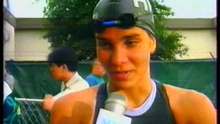 Egerszegi Krisztina és Kiss László nyilatkozik az ötödik olimpiai győzelem után-1996.