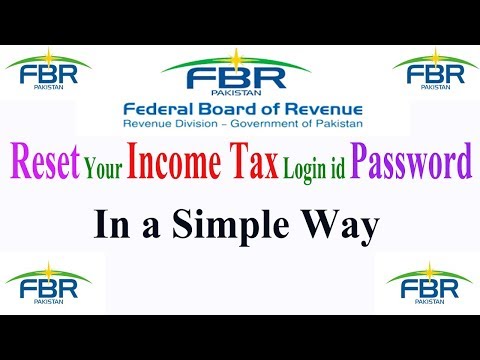 How to recover FBR login id password,Reset your income tax login id password
