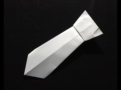 origami pliage papier cravate - YouTube