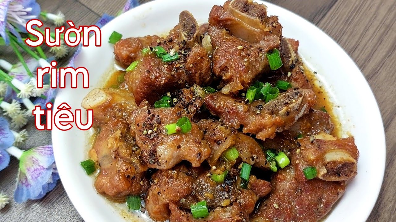 SƯỜN RIM TIÊU ,Sườn Kho Tiêu Mặn Ngọt Đậm Đà Đơn Giản - YouTube