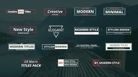 Modern Lower Thirds DaVinci Resolve Templates