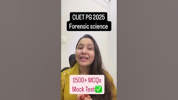 CUET PG 2025 Forensic Science Mock Test #cuetpg #forensics