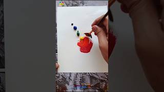 Rainbow feather painting | Easy feather art | #art #painting #shortsfeed #diy #satisfying #shorts