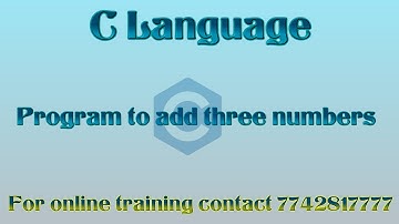 Program to add three numbers