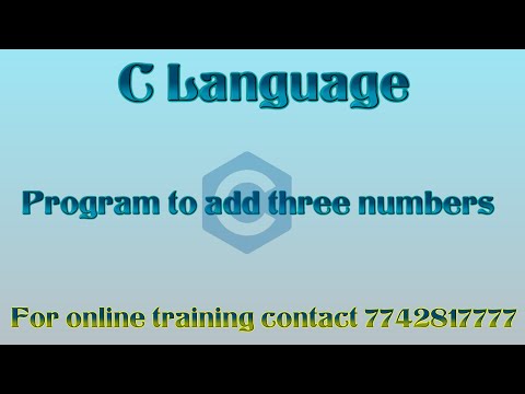 Program to add three numbers