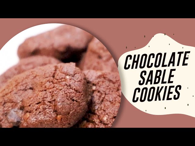 Double Chocolate Sable Cookies - Jaja Bakes 