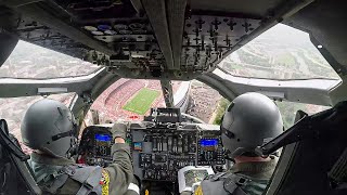 Inside US Massive B-1 Bomber During Awesome Stadium Flyover