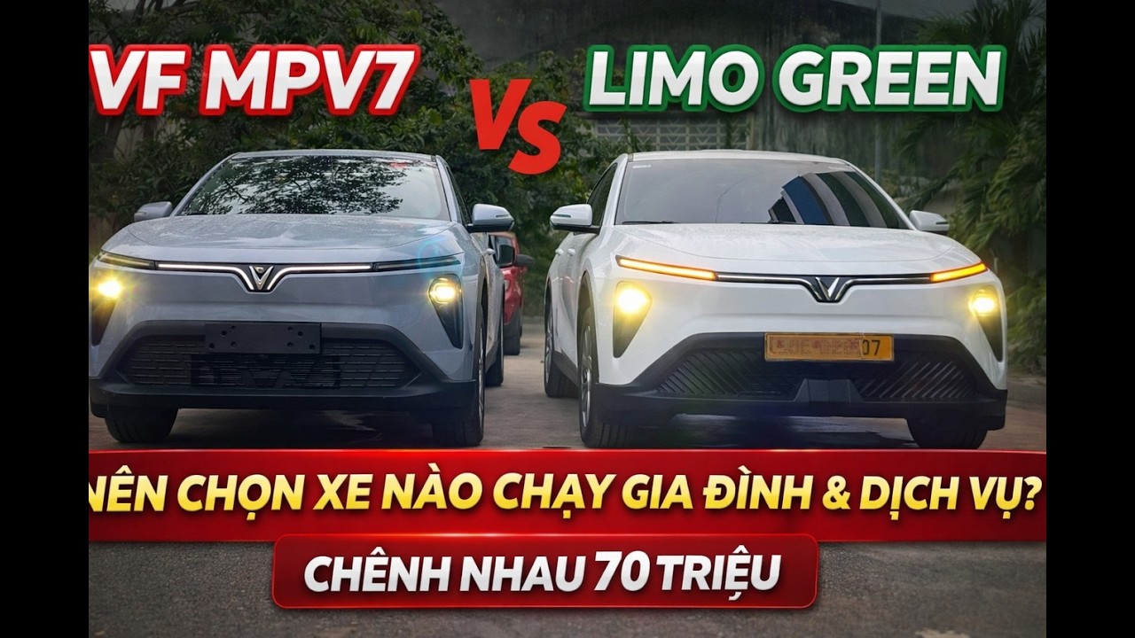 ✅So Sánh VinFast VF MPV7 vs Limo Green | Chênh 70 Triệu Nên Chọn Xe Nào Chạy Gia Đình & Dịch Vụ?