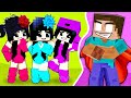 3 elemental sadako sisters  with super herobrine