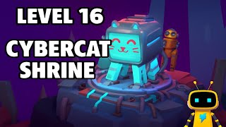 LEVEL 16 - CYBERCAT SHRINE | Tiny Robots: Portal Escape | Walkthrough, Gameplay, No Commentary screenshot 1