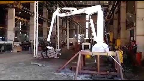 wood timber log loading unloading crane 360 degree rotation with grabber 360 rotation 8247752105