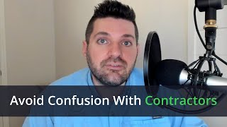 3 Ways To Avoid Confusion With Contractors