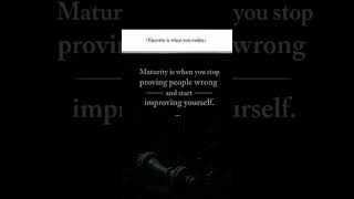 Day - 6.   Real Maturity Hits Different 💯.                #MATURITY #psychol #quotes ogy