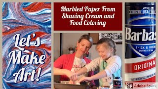 Marbled Paper From Shaving Cream And Food Coloring