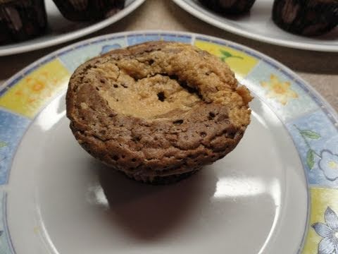 Peanut Butter-Filled Chocolate Cupcakes