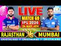 🔴 Live: RR vs MI, Match 69 IPL 2026 Live Commentary, Cricket Live Score Live Match Today 2nd Inn