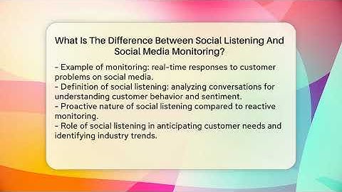 What Is The Difference Between Social Listening And Social Media Monitoring? - Everyday-Networking