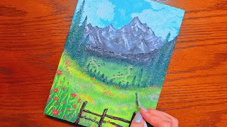 Painting a Summer Scenery | Acrylic Painting Timelapse