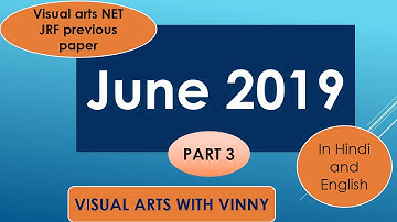 Ugc Net Visual Arts Solved Paper June  2019 Part 3
