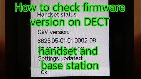 How to check the firmware version on IP DECT handset & base station when registered to WebEx Calling