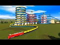 Colorful Longest Train Dangerous Climb & Wraps Three High Buildings🚦Trainz Simulator 2022