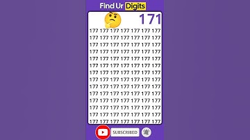 Find the number 171 #shorts #shortsfeed #shortvideo #puzzle