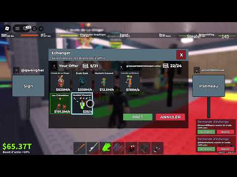 Je joue sab trade avec les abo mon ps qw4irgher noobini to drag