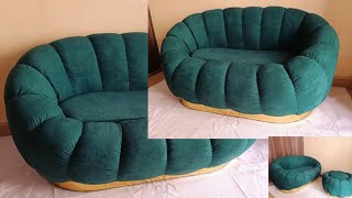DIY Designer Sofa with gold strap
