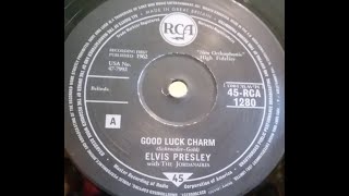 Good Luck Charm - Elvis Presley - RCA 10" 45rpm Vinyl Record - Dual 1215 Turntable
