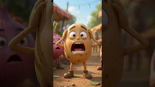 TITLE🥔🍅 Aloo Ne Tamatar Chura Liya! 😂 | Funny Vegetable Story | Kids Shorts
