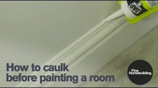 How to Caulk Before Painting a Room