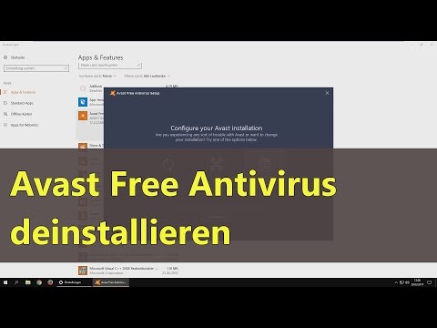 Avast Free Antivirus deinstallieren