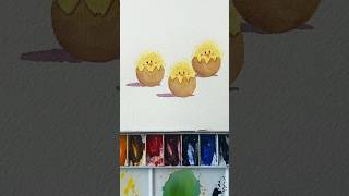 Getting ready for Spring 🌷 with Baby chicks 🐣#watercolor #watercolorpainting #drawingtutorial #art