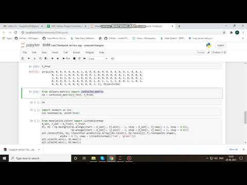 SVM ML Algorithm Direct Method Using Python