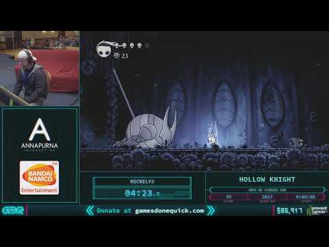 Hollow Knight by Mickely3 in 38:28 - AGDQ 2018 - Part 7