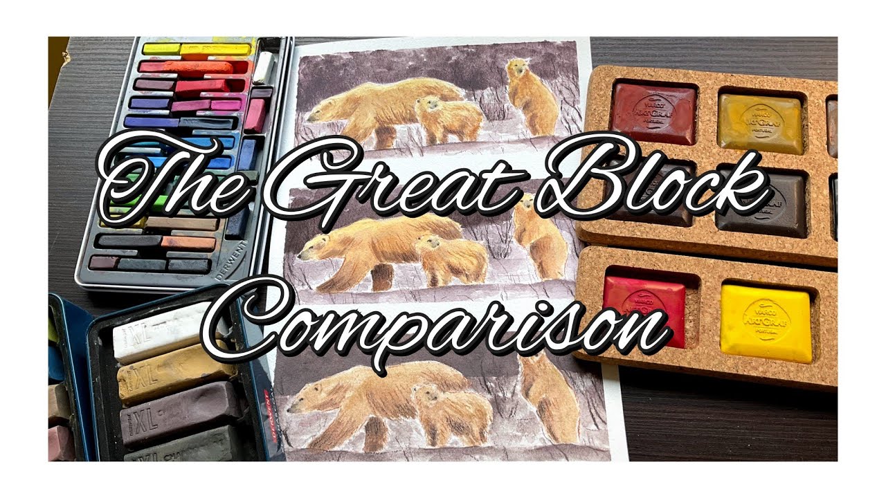 Block Comparison I. 🌸 Inktense blocks vs ArtGraf Tailor Shapes vs XL Charcoal blocks