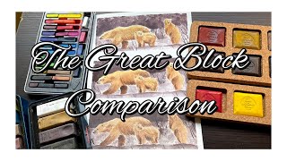 Block Comparison I. 🌸 Inktense blocks vs ArtGraf Tailor Shapes vs XL Charcoal blocks