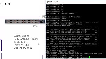 Extreme Network Fabric Connect service node set up