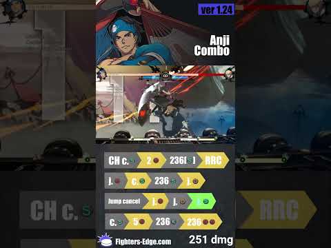 Anji 闇慈 corner side-switch combo #ggst_an #anjimito #guiltygear #fightinggames #fgc #combos