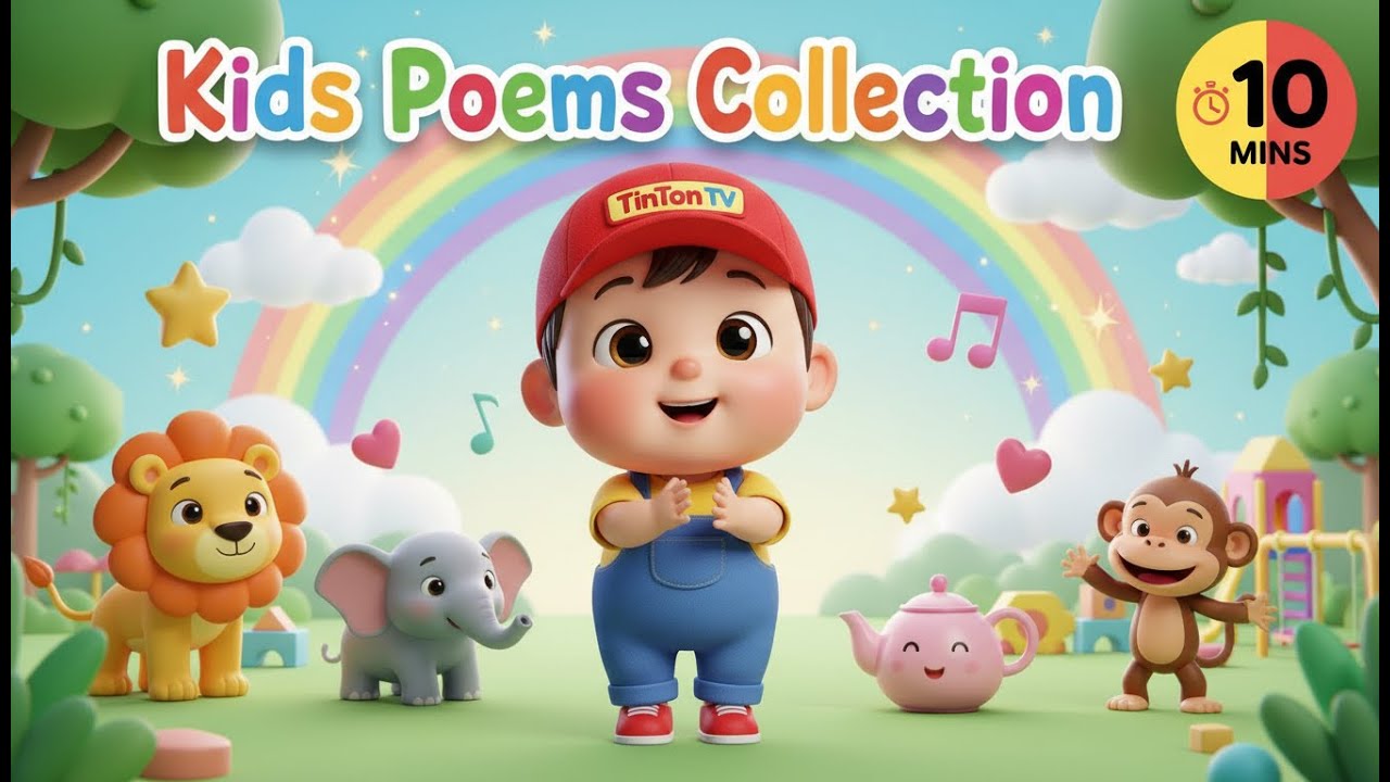 10 Minutes Kids Poems Collection 🎵 | Fun Nursery Rhymes | TinTon TV